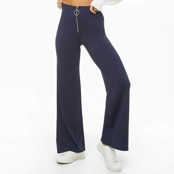 NWT💙 Forever21 High-Rise Pull Ring Pants - Picture 4 of 13